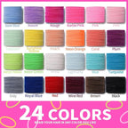 YGDZ Toddler Hair Accessories: 312 Elastic Hair Ties in 24 Colors, Small 3cm No Crease Ponytail Holders for Girls