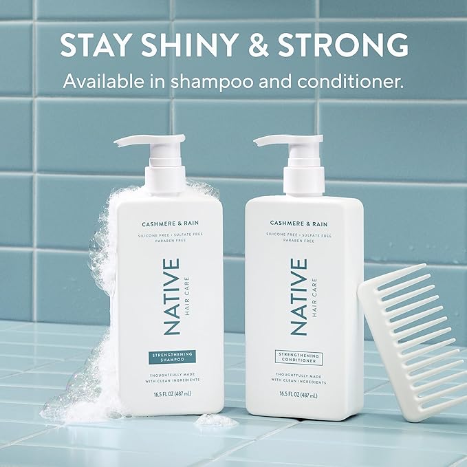 Native Cashmere & Rain Shampoo and Conditioner Contain Naturally Derived Ingredients | All Hair Types, Color & Treated, Fine to Dry Damaged, Sulfate & Dye Free - 2-Pack