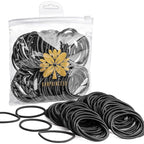 100PCS Black Hair Ties For Thick Hair, Ponytail Holders Hair Bands No Damage For Women, Elastic Thick Hair Ties Hair Bands For Girl Thin Hair (Black)