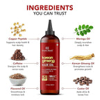 Botanic Hearth Hair Oil for Hair Growth | Strengthening Dry, Frizzy, Damaged Hair & Scalp Treatment | No Parabens or Harmful Sulfates | All Hair Types | Korean Ginseng Hair Oil - 6.7 Fl Oz