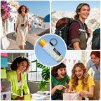 WK IEASON Lip Balm Holder Keychain Clip On Lipstick Sleeve Lip Gloss Holder Keychain(Floral Beige/Green/Dark Blue)