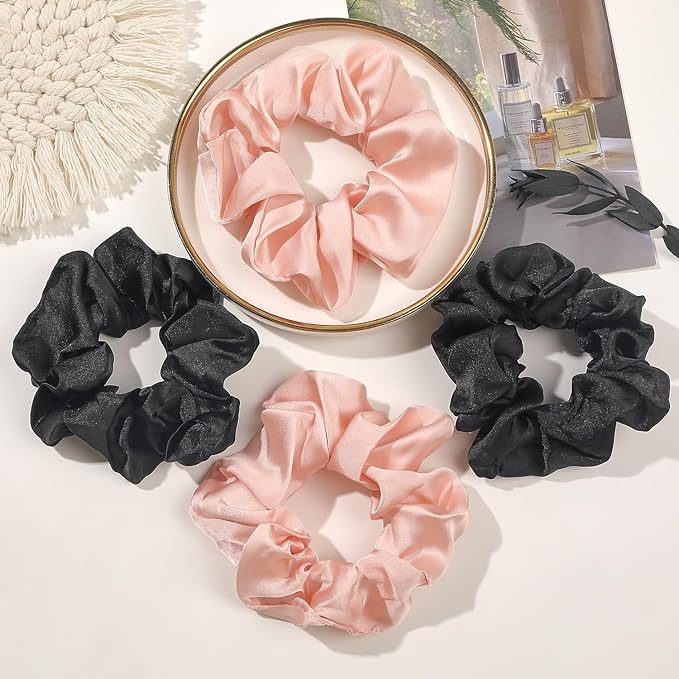 Hair Scrunchies for Women - Hair Ties No Damage Both for Thick Hair or Thin Hair Curl Hair No Crease Scrunchies Ponytail Holder No Hurt Your Hair
