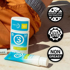 Surface Sunscreen Stick SPF 50 for Face and Body, Broad Spectrum UVA UVB Sun Protection for Kids and Adults, Non Greasy, Travel Friendly, Water Resistant for 80 Minutes, Fragrance Free, 1.5oz