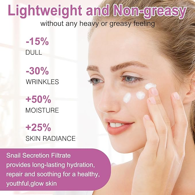 Gifts for Women,5 Pcs Skin Care Set W/Korean Snail Extract,Hydrating Moisturing Repairing Soothing Snail Mucin Serum Facial Skin Care Routine Kit for Dull Skin & Dry Skin,Gift Set for Women Teen Girls