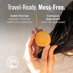 Sunshine Conditioner Bar, Vegan Solid Hair Conditioner for All Hair Types, with Pineapple, Mango, Cocoa Butter, Zero Waste, Travel-Friendly