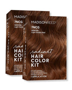 Madison Reed Radiant Hair Color Kit - 7NCG Light Golden Copper (Genova Red), Dimensional Gray Hair Blending Permanent Hair Dye, PPD-Free & Ammonia-Free, 2 Pack