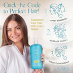 Crack HAIR FIX Shampoo with Pump | Moisturizing & Strengthening Sulfate-Free Formula | Protects Against Dryness, Reduces Breakage & Restores Shine | 33.8 Oz / 1000 mL