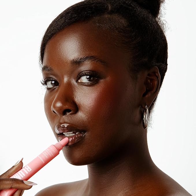 Blume Tri-Peptide Bubblegum Pink Tinted Lip Balm - Superbalm Lip Moisturizer with Shea Butter and Squalane to Deeply Hydrate & Heal Dry, Cracked Lips - Cruelty Free & Vegan Lip Plumper (0.4 Fl Oz)