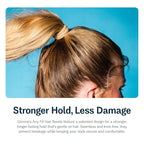 Gimme Beauty Medium Hold Hair Bands - Seamless Nylon & Spandex Ties for All Hair Types - Damage-Free, Comfort Fit Ponytail Holders - No-Crease Elastic Bands for Daily Use - 12 Pack, Blonde