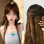 18Pcs Medium Hair Clips for Women Girls - Matte Love, Triangle, Ribbon and Semicircle Styles for Thin/Thick Hair, Cute Nonslip Accessories (White, Brown, Black)