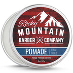 Rocky Mountain Barber Company Pomade for Men - 5 oz Tub Classic Styling Product with Strong Firm Hold for Side Part, Pompadour & Slick Back Looks – High Shine & Easy to Wash Out – Water Based