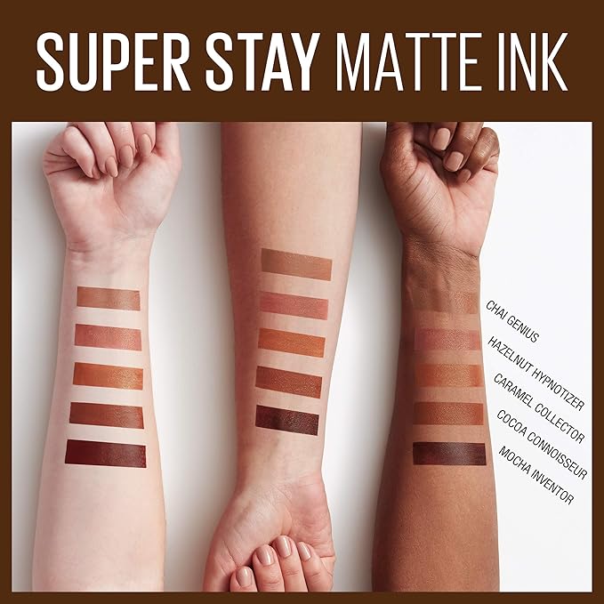 Maybelline New York SuperStay Matte Ink Liquid Lipstick, Coffee Edition, Mocha Inventor, 0.17 Ounce