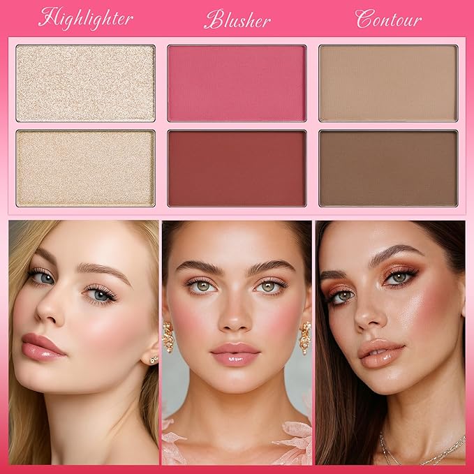 UCANBE Pretty All Set Eyeshadow Palette Pro 86 Colors Holiday Makeup Kit, Matte Shimmer Glitter Eye Shadows Highlighter Blush Contour All-in-One Make Up Pallet Christmas Valentines Gift Set