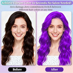 2 Pack Purple Hair spray,Hair spray temporary for Women Kids Men, Washable Temporary Hair Dye Spray，Spray hair color Non-Sticky，For Christmas Party, Halloween Crazy Hair Day,Cosplay Party