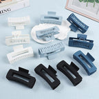 Hair Clip, 4.1 Inch Large Square Hair Claws Clips 12 Pcs for Thick Hair - Blue, for Women and Girls