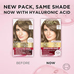 L'Oreal Paris Excellence Crème Permanent Hair Dye, Triple Care Hair Color with Pro-Keratine Complex for 100% Gray Hair Coverage, 6A Light Ash Brown, 1 Kit (Pack of 2)