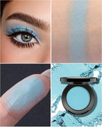 Single Blue Eyeshadow Matt, Handmade Pressed Eyeshadow Palette Long Lasting With No Creasing Pigmented Sky Blue Eye Shadow (Light Blue)
