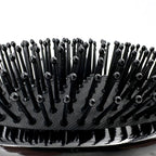 Phillips Brush Luxe Series Oval Paddle Hairbrush Combo Pack – Full Sized 9.25 inch Detangler + 7 inch Purse Size Travel Detangler, Sleek Black Color with Gold Accents