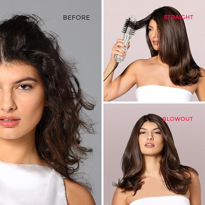 TYMO 2.0 Hair Blow Dryer Brush - Blowout Hot Air Brush, One Step Volumizer, Upgraded 2 Inch Barrel Roller Curling Styler, 3X Faster Drying, 0.6 lb Lightweight, Straightener Curling in One, Gold