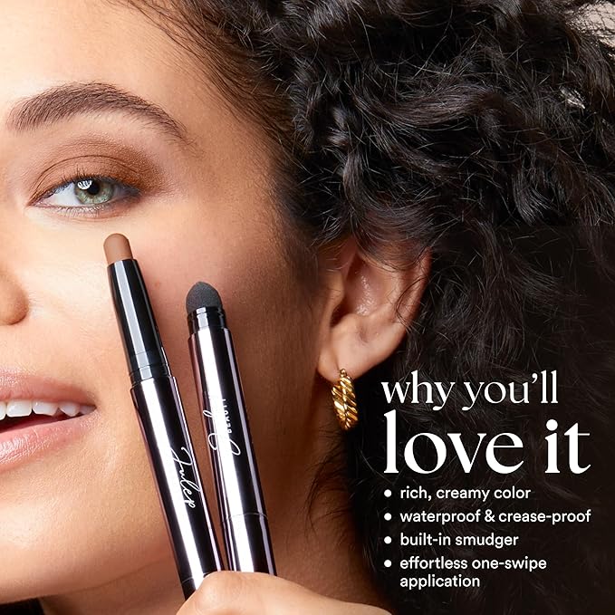 Julep Eyeshadow 101 Cream-to-Powder Waterproof Shadow Stick – Tiger's Eye Shimmer – Long-Lasting, Crease-Proof, Golden Orange Shimmer Cream Eyeshadow with Built-in Smudger