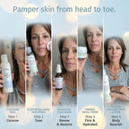 Reviva Labs Spa at Home – 5-Piece Skincare Gift Set for Women – featuring Gentle Facial Cleanser, Toner, Plumping Serum, Firming Cream & Collagen Body Lotion for Winter Skin Care