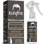 Elevate Hair Regrowth Treatment 5% Minoxidil Spray - Extra Strength Formula Professional Treatment for Hair Loss and Thinning for Regrowth - Stimulate Follicles for Men and Women 1 Month Supply