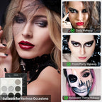 docolor Eyeshadow Palette 9 Colors Black Eyeshadow Gemstone Shadow Palette Highly Pigmented Mattes Shimmers Smokey Glitter Cream Colorful Powder Blendable Long Lasting Waterproof Makeup Palette