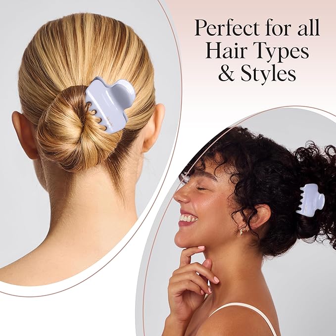 Kitsch Hair Clips for Women - Strong Hold Claw Clips | Non-Slip, Durable Plastic | Stylish Hair Accessories for Everyday Use | Ideal Gifts for Women - Hydrangea Breeze, 1pc