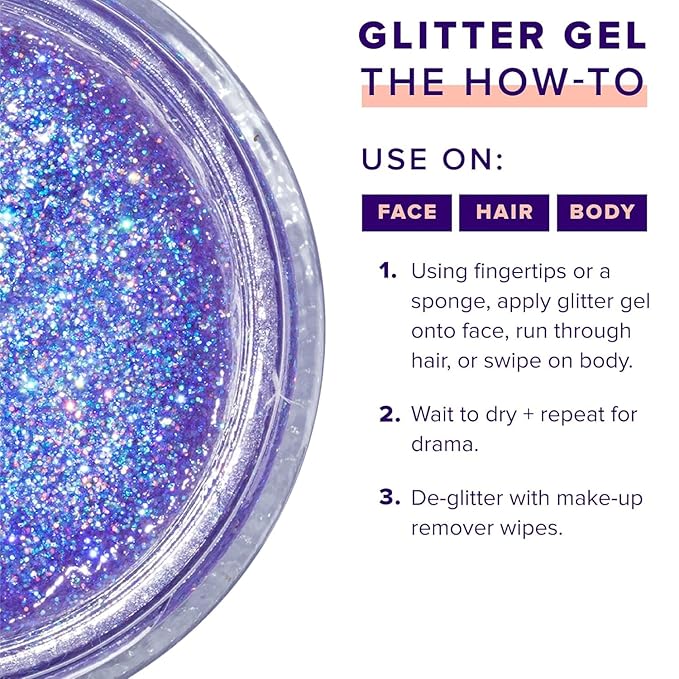 UNICORN SNOT Holographic Face Glitter & Body Glitter Gel | Holiday Glitter Makeup: Stocking Stuffers & Christmas Gift | Hair Glitter, Vegan & Cruelty-Free, 1.7 oz 3-Pack (Flamingo/UV/Bling)