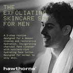 Hawthorne Deep Exfoliating Men’s Skin Care Kit. Exfoliating Men’s Facial Care Kit With Charcoal Face Wash Cleanser and Everyday Face Lotion For Normal to Oily Skin. Natural, Non-Toxic. 4 Fl. Oz. Each.