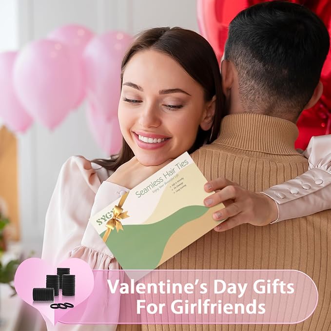 100PCS Black Hair Ties for Women, Seamless Cotton Hair Bands, No Crease No Damage Hair Tie for Thick Thin Hair, Soft Ponytail Holders Hair Accessories for Girls, Chirstmas Gifts