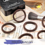 50Pcs Brown Hair Ties for Women Girls,Cotton Seamless Hair Ties, Soft Ponytail Holders,No Crease No Damage Elastics Hair Bands with Box for Thick Heavy and Curly Hair (Brown)