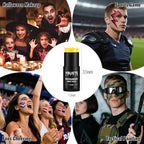 Yellow Oil Based Face Body Paint Stick, Non-toxic Full-coverage Face Painting for Halloween Lion Tiger Minions Stage Zombie Cosplay SFX Makeup, Waterproof Cream Yellow Body Painting for Adults