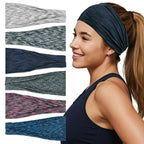 Headbands For Women Headband Elastic Soft Head Bands For Women's Hair Accessories Womens Fashion Yoga Fabric Hair Band Space Dye 6 Pcs