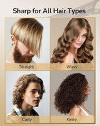 ULG Professional Hairdressing Shears 2 Pack 6.5 Inch Hair Cutting Scissors and Thinning Shears with Ergonomic Handle Lightweight for Salon Use and Home Matte Black