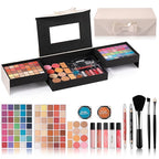 Hot Sugar Beginner Makeup Kit - 92 Piece Makeup Set for Teens & Women, Complete Full Face Cosmetics Collection, Ideal Makeup Gift Set (White)