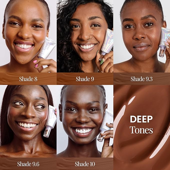 Naked Sundays BeautyScreen™ SPF 50 Peptide Foundation Tint – Tinted Sunscreen & Skincare Makeup with Zinc Oxide, Niacinamide – Lightweight Natural Coverage, 9.6. Rich Neutral, 1.01 oz