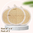 3 Pack Natural Loofah Face Scrubber, Women Facial Pad, Loofa Face Exfoliator Scrubber, Exfoliating Loofah Sponges for Shower Face
