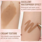 FV Long Lasting Cream Eyeshadow Stick, Waterproof & High Pigmented Eye Shadow Sticks Duo with Blending Sponge, Crease-Proof & Natural Finish Eyeshadow Pencil, Vanilla Matte