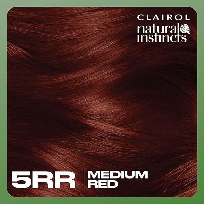 Clairol Natural Instincts Demi-Permanent Hair Dye, 5RR Medium Red Hair Color, Pack of 1