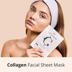 Rael Face Mask Skin Care, Collagen Face Masks - Bamboo Facial Sheet Mask, Korean Skincare, with Collagen Essence and Fruit Extracts, Nourishing and Moisturizing, All Skin Types (Collagen, 5 Sheets)