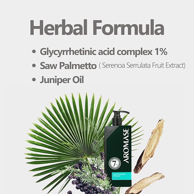 Aromase Hair Volumizing Shampoo - Clarifying Shampoo - Boost Hair Volume, Balance Scalp Oil, Soothe Itchiness - No Parabens, SLS, or Silicone - 14 oz