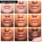 Pure Illumination Light-Up Lip Gloss with LED-Lit Applicator Brush + Side Mirror, Non-Sticky, Moisturizing Hydrating Lip Glosses with Lanolin, Jojoba Oil, & Vitamin E, Nude Beach