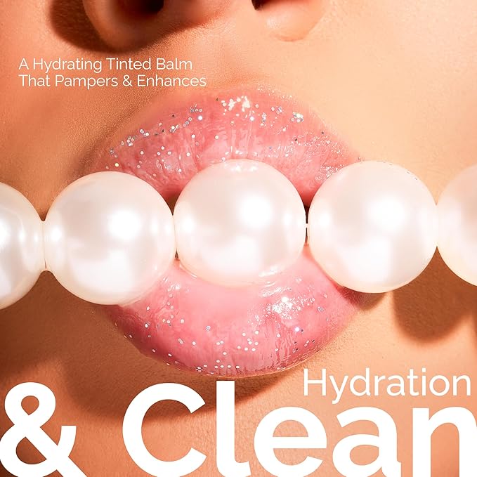 Tinted Lip Balm for Dry, Chapped Lips, Hydrating Vegan Lip Care with Sheer Color & Moisturizing Glow – Non-Sticky Nourishing Lip Treatment for Soft, Smooth Lips (Naturally Clear 10ml)