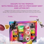 Fine Fragrance Body Mist & Body Splash Gift Set – Luxury Self-Care Combo for Women and Girls (Passion Fruit, Warm Vanilla, Mango Pear, Rose Soap)