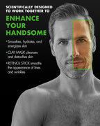 Tiege Hanley 90 Day Large Skin Care Set for Men, Anti Aging Routine, System Level 3, Daily Face Wash, Facial Scrub, Two Moisturizers, Eye Cream, & Serum for Healthy Skin, Men’s Skin Care, 6 Piece Kit