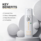 GK HAIR Global Keratin Leave In Conditioner Cream (4.4 Fl Oz/130ml) Conditioning Hydrating Smoothing Moisturizing & Frizz Control For Dry Damaged Hair Taming before Swimming or Exercise