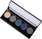 Matte Cool Tone Blue & Silver Vegan Eyeshadow Palette; Talc, Paraben & Cruelty Free