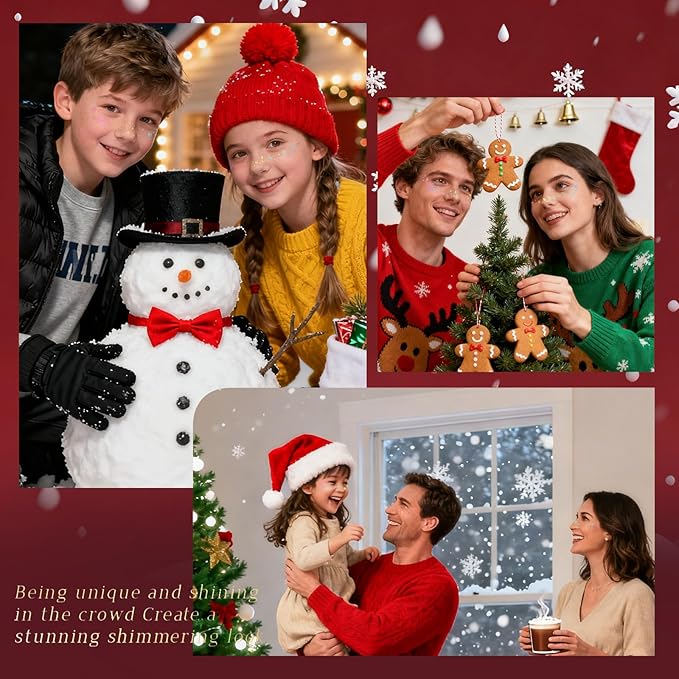 10pcs Christmas Face Glitter Freckles Tattoo, Holographic Body Glitter Faux Freckle Stickers for Women Girls, Sparkle Star Speckles Makeup Patches for Concert Festival Rave Cosplay Accessories