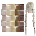 MEEDEE 100 Pack Neutral Tone Hair Ties For Women No Crease Soft Elastic Ribbon No Damage Neutral Tone Hair Ties Knotted Ouchless Hair Ribbon Yoga Hair Ribbons Elastic Bracelets